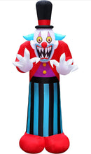 Cargar imagen en el visor de la galería, Figura inflable de payaso, Halloween con luces 2.40 cm MOD96923
