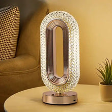 Cargar imagen en el visor de la galería, Lámpara de escritorio de cristal acrílico con atenuación táctil, luz de noche para dormitorio, mesita de noche, sala de estar, decoración de ambiente romántico
