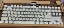 Cargar imagen en el visor de la galería, TK950 Teclado mecánico RGB RETROinalámbrico para máquina de escribir Punk, teclado ergonómico inalámbrico de modo Triple para oficina de juegos 5,0/2,4G/con cable
