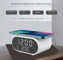 Cargar imagen en el visor de la galería, Reloj y cargador de  15w Cargador Inalámbrico Con Función De Termómetro De Reloj MOD ZE-1917

