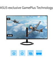 Cargar imagen en el visor de la galería, ASUS Monitor VZ24EHF Eye Care: 24 Pulgadas (23,8 Pulgadas visibles), IPS, Full HD, sin Marco, 100 Hz, sincronización adaptativa, MPRT de 1 ms, HDMI, luz Azul Baja, sin Parpadeo, Montaje en Pared
