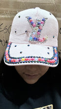 Cargar imagen en el visor de la galería, Gorra de dama decoración de perlas
