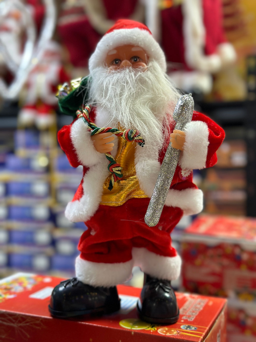 Santa navideño musical y movimiento MOD HS1338-12