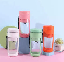 Cargar imagen en el visor de la galería, Nuevo Taza de jugo de doble capa, Extractor de jugo inalámbrico recargable por USB, pequeña taza de jugo portátil, hoja de 6 páginas, 450ml MOD SC-02
