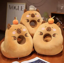 Cargar imagen en el visor de la galería, Almohada de felpa para dormir de Capybara, cojín de dibujos animados para silla de oficina, respaldo de cintura, sofá, regalos de decoración del hogar MOD 2503
