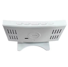Cargar imagen en el visor de la galería, Reloj de pantalla curva, despertador Led Digital con pantalla de temperatura, reloj de espejo grande, repetición, mesita de noche, decoración de habitación MOD GS-5903
