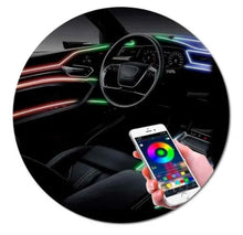 Cargar imagen en el visor de la galería, Luz led para auto Cinta de luz LED de neón Rgb Atmosphere, 8 metros, 14 x 1 V, 12 V, Sholight MOD FM-000184

