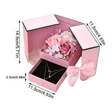 Cargar imagen en el visor de la galería, Caja de regalo creativa Jabón eterno Rosa Flor Oso Regalo del día de San Valentín con collar LU7199
