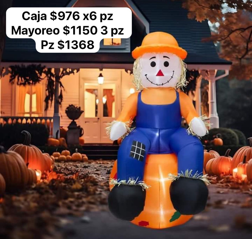 Figura inflable de espantapájaros con luz LED MOD 383