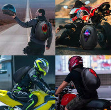 Cargar imagen en el visor de la galería, mochila de motociclista para casco de motocicleta, Control por aplicación Bluetooth, carcasa dura impermeable para casco de moto MOD HY-1
