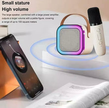 Cargar imagen en el visor de la galería, Altavoz Bluetooth Popular con micrófono K12 micrófono integrado transmisión en vivo al aire libre karaoke en casa Altavoz Bluetooth
