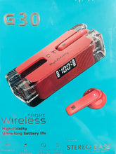 Cargar imagen en el visor de la galería, Auriculares Bluetooth de ruptura transfronteriza, portátiles, transparentes MOD G30

