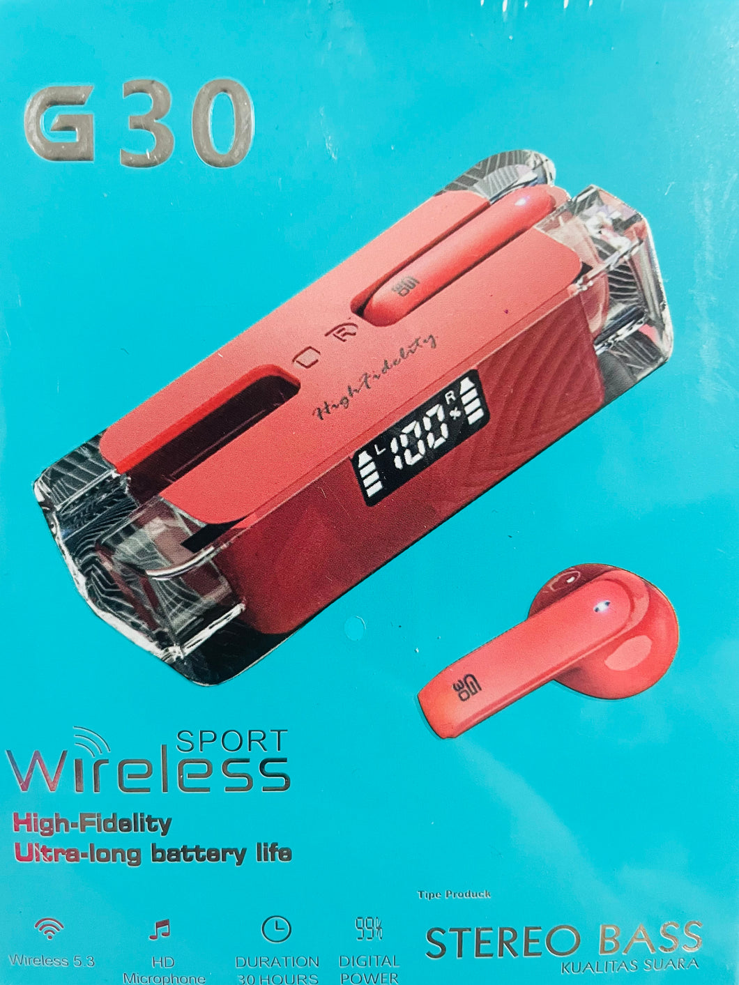 Auriculares Bluetooth de ruptura transfronteriza, portátiles, transparentes MOD G30