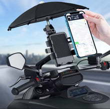 Cargar imagen en el visor de la galería, Soporte de teléfono móvil para motocicleta, sombrilla a prueba de lluvia para bicicleta, Scooter al aire libre, Clip de teléfono, montaje en manillar para iPhone MOD CZ041-6
