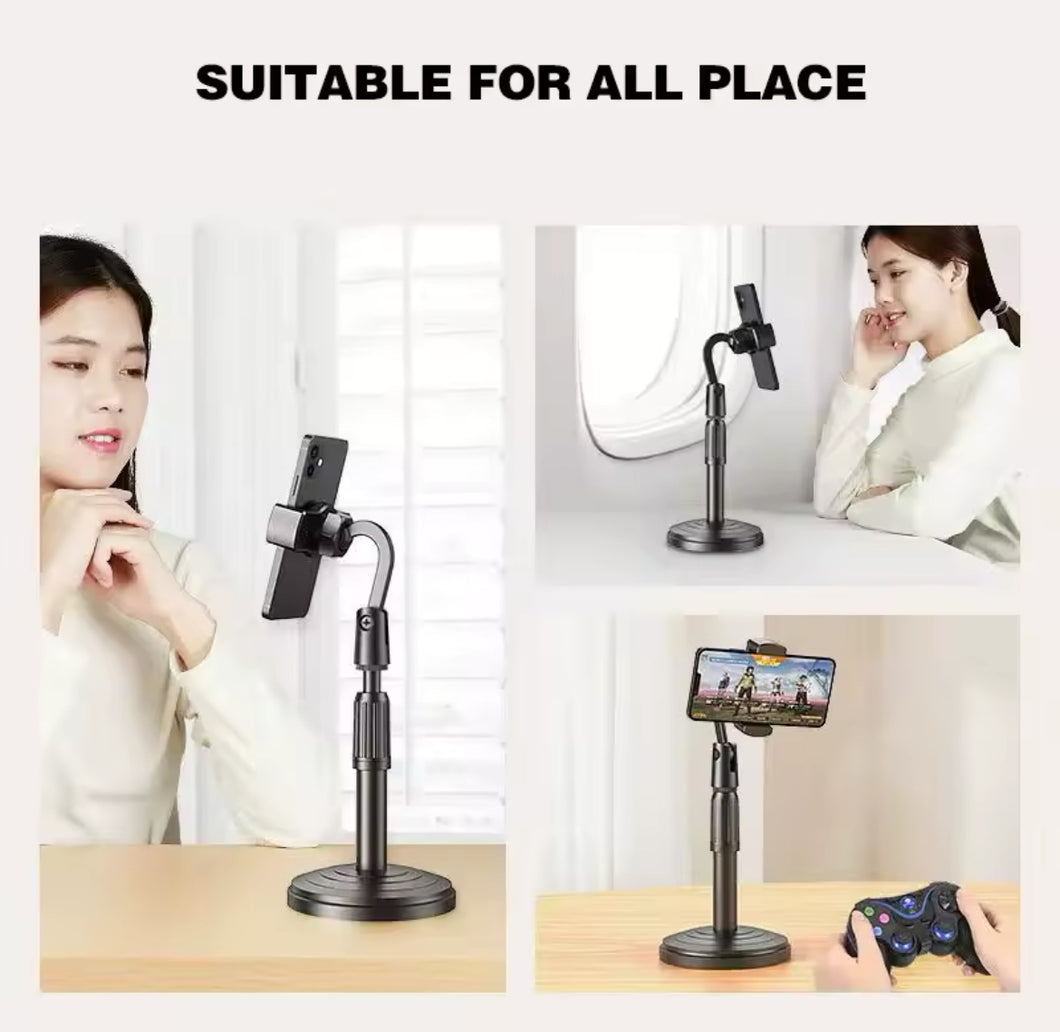 Base antideslizante giratoria de 360 °, soporte Universal para iPhone 13, 14, 15Pro, bloguero tiktokers streaming y fotografía MOD P7