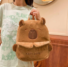 Cargar imagen en el visor de la galería, Mochila de peluche felpa Capybara MOD 1217
