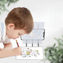 Cargar imagen en el visor de la galería, Tablero de dibujo DIY para niños, proyector de dibujo, pintura, aprendizaje de teléfono, atenuación de reflejo, soporte de teléfono MOD 1891
