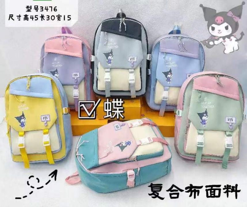 Mochila juvenil de nylon kawai MOD 3476