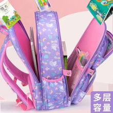 Cargar imagen en el visor de la galería, Mochila escolar de colores para niñas, morral escolar de princesa, resistente al agua MOD 2462
