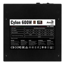 Cargar imagen en el visor de la galería, Fuente De Poder Aerocool Cylon 600w 80 Plus Bronce Rgb

