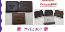 Cargar imagen en el visor de la galería, Cartera de cuero, piel para caballero, modelo polo
