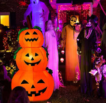 Cargar imagen en el visor de la galería, Inflable Calabaza inflable de Halloween con luces LED MOD 346
