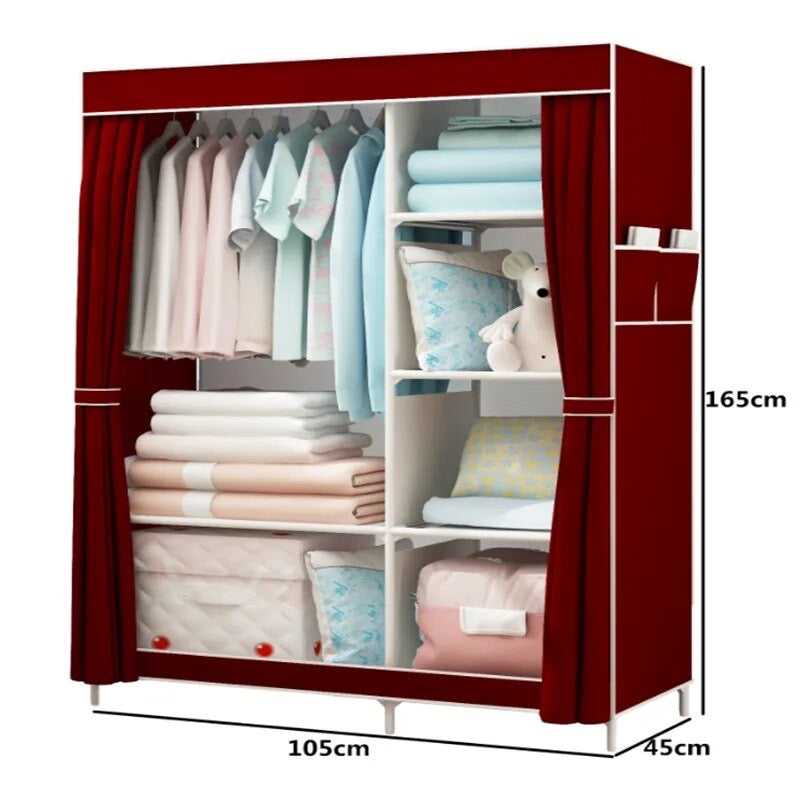 Perchero sencillo para dormitorio, organizador de ropa