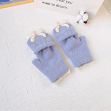 Cargar imagen en el visor de la galería, Guantes sin dedos  de visón para niñas
