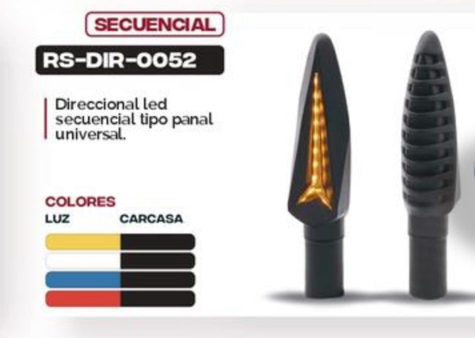 Direccionales de led universales secuenciales MOD RS-DIR-0052
