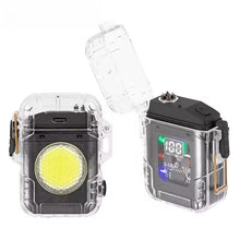 Cargar imagen en el visor de la galería, Encendedor de carga rápida USB a prueba de viento, encendedor de pantalla LED RECARGABLE Y LUZ LED MOD
