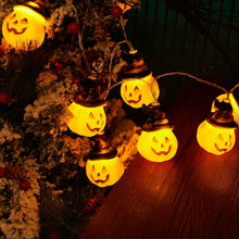 Cargar imagen en el visor de la galería, Guirnalda de luces LED con forma de calabaza para Halloween, accesorios de decoración, farol de calabaza luces de vestir (batería de 3 metros, 20 luces con función de flash)  MOD ACC2363C
