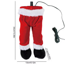 Cargar imagen en el visor de la galería, Patas de Papá Noel, decoración de árbol de Navidad, decoraciones navideñas USB, adornos para chimenea, decoraciones animadas para árbol de Navidad de Papá Noel mueve los pies MOD W-232A

