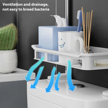 Cargar imagen en el visor de la galería, Estante de inodoro con pies de soporte, estante de almacenamiento de cocina, baño, sin perforación, multifunción MOD ZE-1715
