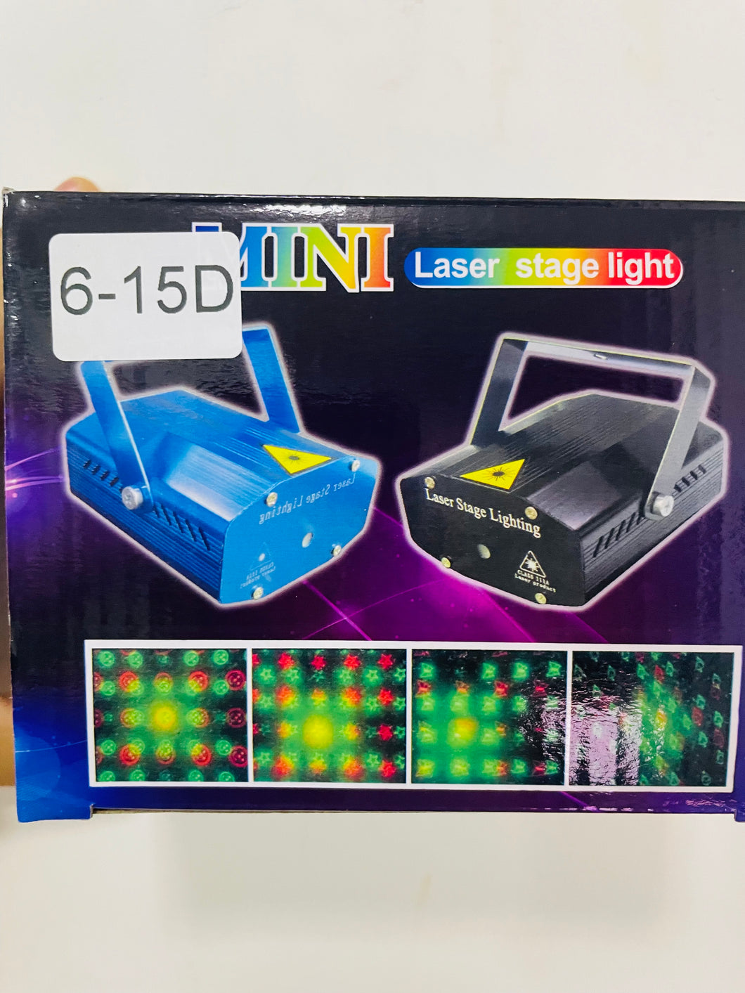 Proyector de luz LED portátil con Control remoto para escenario, lámpara láser para DJ, KTV, discoteca, fiesta, boda, Navidad, exteriores proyector para navidad luz al ritmo de música MOD 6-15D