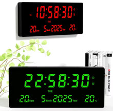 Cargar imagen en el visor de la galería, Reloj despertador digital Reloj de pared electrónico Pantalla de números grandes Reloj despertador junto a la cama Reloj montado en la pared MOD 3308
