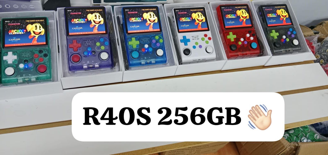 Consola de juegos portátil R40S Pro, pantalla IPS de 3,5 pulgadas, reproductor de vídeo portátil de bolsillo, memoria de 256GB, pantalla HD a Color, 30,000 juegos MOD R40S PRO