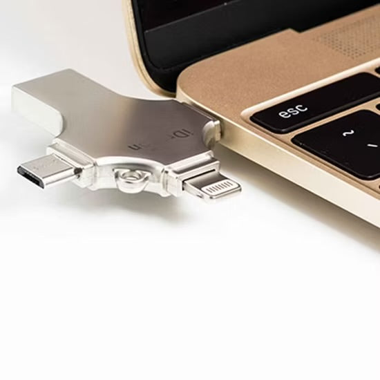 Adaptador Usb C Lightning 4 En 1 USB LIGHTNING TIPO C V8