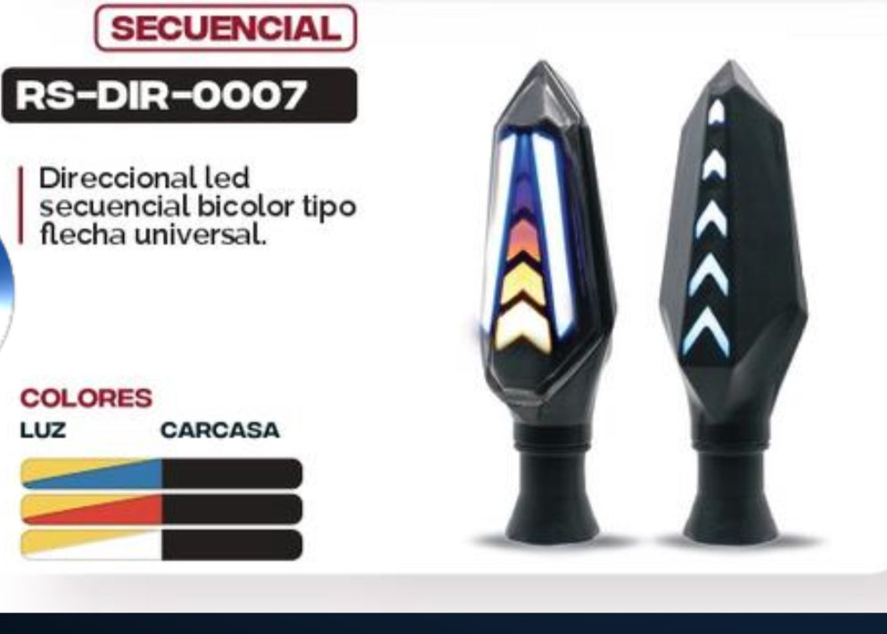Direccionales led universales secuencial MOD RS-DIR-0007