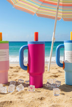 Cargar imagen en el visor de la galería, Termo Acero Inoxidable 1000 Ml, Con Asa Y Popote Antiderrame MOD FM-000306
