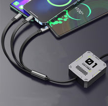Cargar imagen en el visor de la galería, 1pc Cable Carga Rapida Y Retráctil 3 En 1/ 66w/ 1.2m/ Tipo C MOD Q-SJ100

