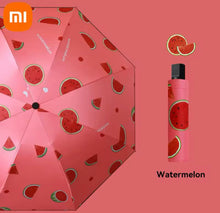 Cargar imagen en el visor de la galería, Paraguas plegable de frutas para hombre y mujer, sombrilla totalmente  para viento y lluvia, doble uso, versión coreana para estudiantes
