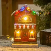 Cargar imagen en el visor de la galería, Christmas Village House Figurine Desktop Ornament Candy Shop 19 cm MOD Z615ABCD
