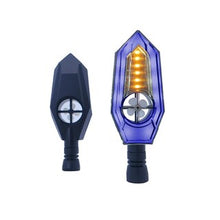 Cargar imagen en el visor de la galería, Direccional Led Secuencial Tipo Zafiro Universal Para Motocicleta MOD RS-DIR-0054Y-BLUE
