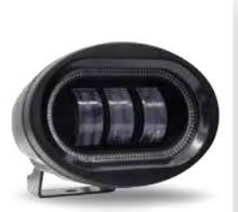 Cargar imagen en el visor de la galería, Faro de led 3 luces blanca de lupa contorno de ángel con luz alta baja y estrobo MOD RS-LED-13004W-BU
