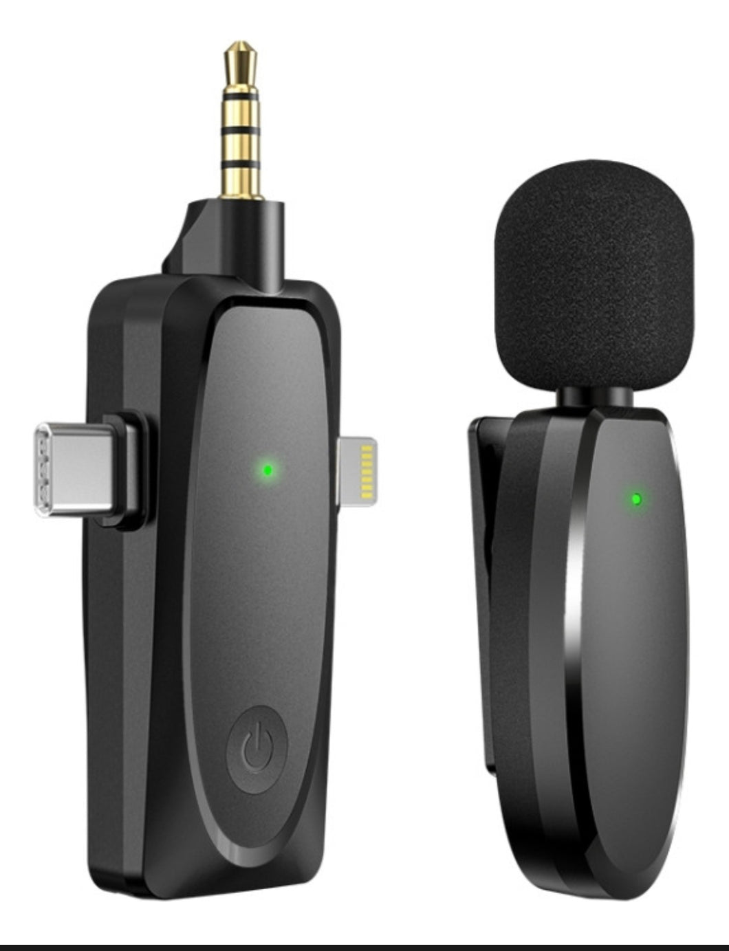 Andowl M6 Par De Micrófonos Inalámbricos De Pinza Portátiles Negro x2 pz profesional funda para accesorios MOD M6
