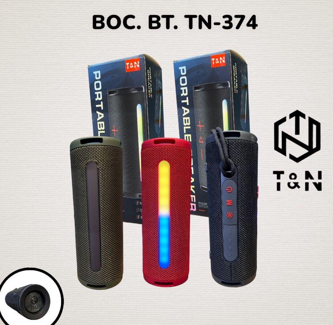 Altavoz Bluetooth inalámbrico portátil para el hogar y exteriores, Sinfonía de Audio pequeña, luces LED, soporte TWS, Subwoofer de alta calidad MOD TN-374