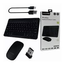 Cargar imagen en el visor de la galería, Kit Teclado con Mouse Bluetooth Teclado inalámbrico Bluetooth para IOS, Android, Windows, tableta para iPad Air Mini Pro MOD HI-WKM89
