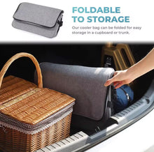 Cargar imagen en el visor de la galería, Bolsa térmica plegable de gran capacidad de 35L, bolsa de almuerzo para Picnic aislada, bolsa de refrigeración para viajes al aire libre, Camping

