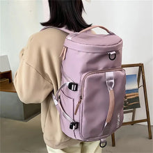 Cargar imagen en el visor de la galería, Bolsa de almacenamiento de gran capacidad para mujer, bolso de viaje, mochila impermeable
