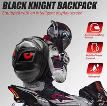 Cargar imagen en el visor de la galería, Nueva mochila con ojos de LED. porta casco contra agua resistente ,funciona app para ajustar los ojos desde tu celular diseño de fibra de carbono MOD T6-11
